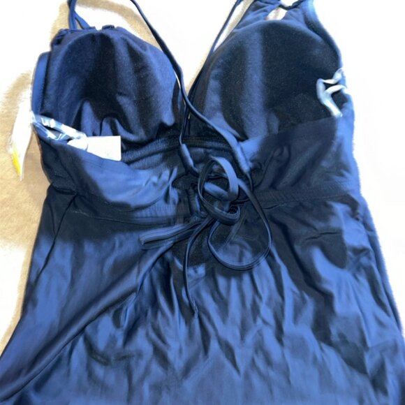 NWT Time‎ and Tru Missy Small (4-6) Rich Black Tankini Swim Top (Q) - Picture 4 of 5